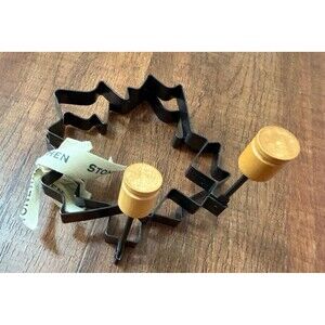 Stonewall Kitchen Fall Maple Leaf Cookie Cutter Stamps With Handle NEW